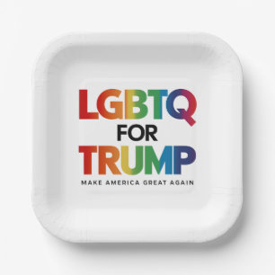 ASSIETTES EN CARTON LGBTQ POUR TRUMP GAY LESBIENNE POUR TRUMP 2024