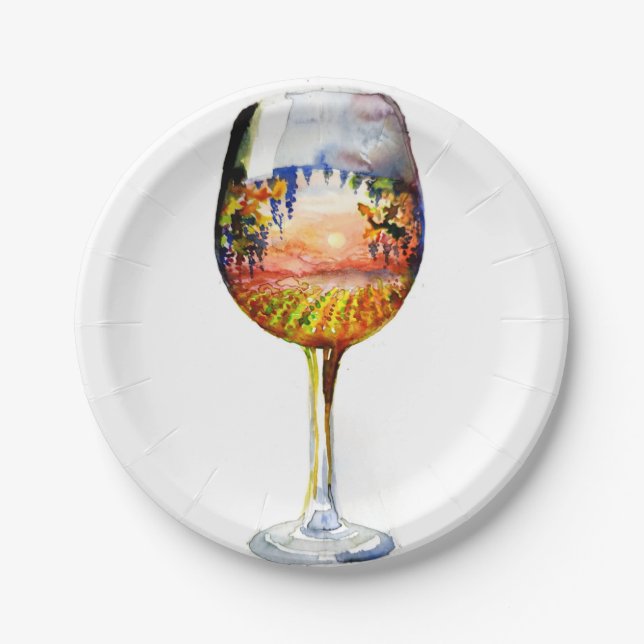 Assiettes En Carton L'histoire du vin (Devant)