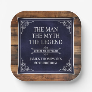Assiettes En Carton L'Homme Le Mythe La Légende 60e Anniversaire