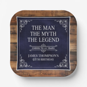 Assiettes En Carton L'Homme Le Mythe La Légende 65e Anniversaire
