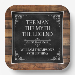 Assiettes En Carton L'Homme Le Mythe La Légende 85e Anniversaire
