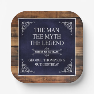 Assiettes En Carton L'Homme Le Mythe La Légende 90e Anniversaire