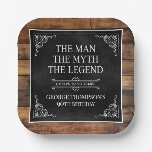 Assiettes En Carton L'Homme Le Mythe La Légende 90e Anniversaire