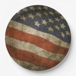 Assiettes En Carton Liberté americana rustique MAGA de l'indépendanc