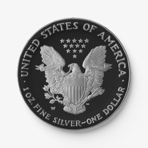 Assiettes En Carton Liberty Silver Dollar Tail 2006
