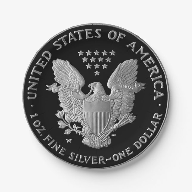 Assiettes En Carton Liberty Silver Dollar Tail 2006 (Devant)