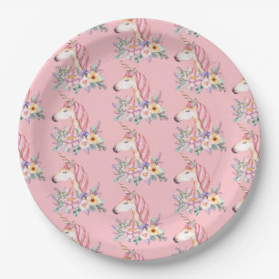 Assiettes En Carton Licorne