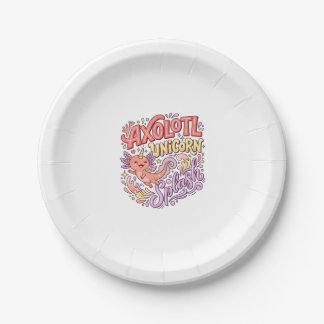 Assiettes En Carton Licorne Axolotl Licorne Splash Fantaisiste Bac Bla