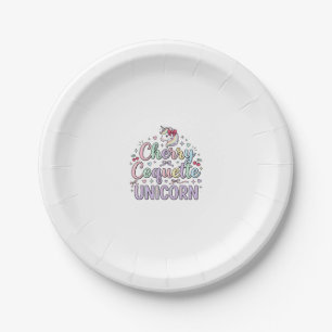 Assiettes En Carton Licorne Cherry Coquette Licorne Original Zazzle De