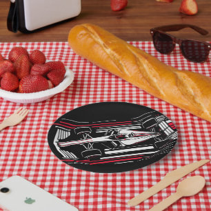 Assiettes En Carton Lignes de vitesse de voiture de course de formule 