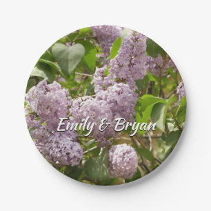 Assiettes En Carton Lilac Bush Belles fleurs de printemps violettes