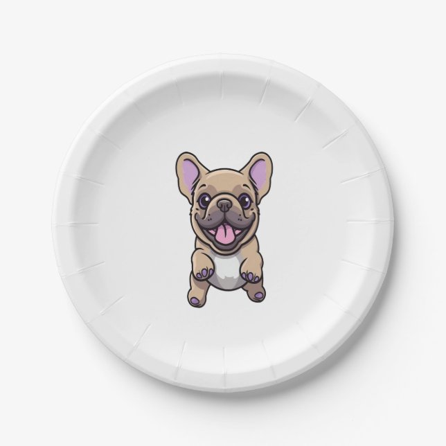 Assiettes En Carton Lilac French Bulldog 9 (Devant)
