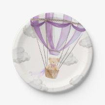Lilac Purple Teddy Bear Hot Air Balloon