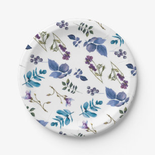 Assiettes En Carton Lilas Lavande Iris Violet Floral Chic Printanier