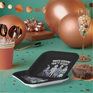 Assiettes En Carton L'inclusion drôle n'est pas effrayante Professeur 