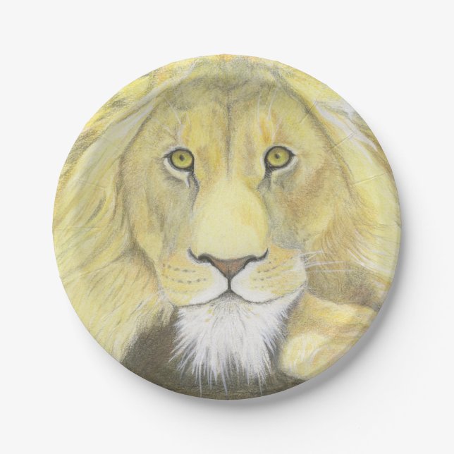 Assiettes En Carton Lion (Devant)