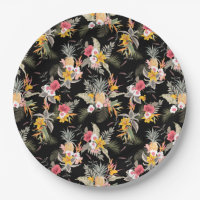 Liquide d'hibiscus d'ananas tropical sur noir