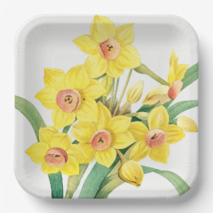 Assiettes En Carton Lis sacré chinois, Pierre-Joseph Redouté,