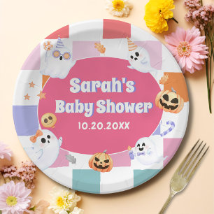 Assiettes En Carton Little Boo Halloween Baby shower Super