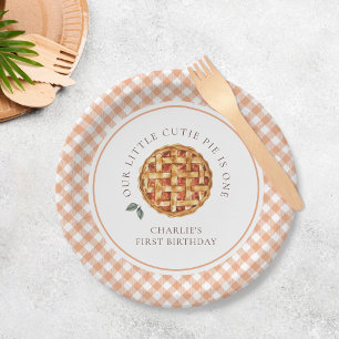 Assiettes En Carton Little Cutie Pie Automne 1er Anniversaire