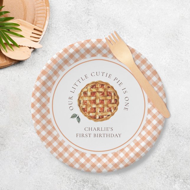 Assiettes En Carton Little Cutie Pie Automne 1er Anniversaire (Créateur téléchargé)