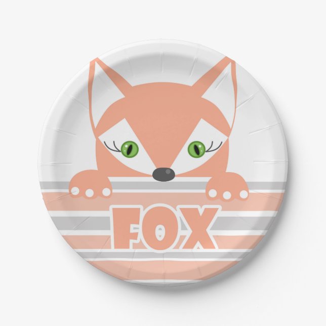 Assiettes En Carton Little Fox (Devant)