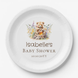 Assiettes En Carton Little Honey sur le chemin Livres pour Baby Shower