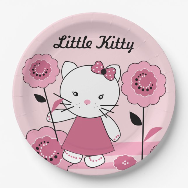 Assiettes En Carton Little Kitty (Devant)