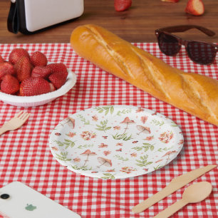 Assiettes En Carton Little Ladybugs Aquarelle Ressort Floral