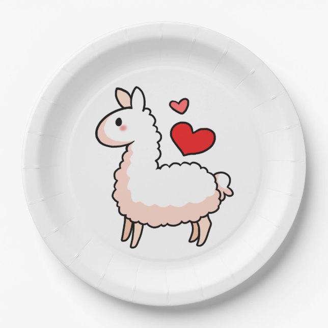 Assiettes En Carton Little Llama (Devant)