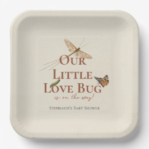Assiettes En Carton Little Love Bug Baby shower Genre Neutre