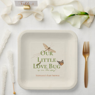 Assiettes En Carton Little Love Bug Baby shower Genre Neutre