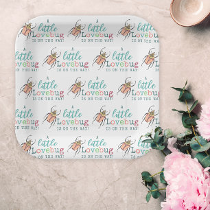 Assiettes En Carton Little Love Bug sur le chemin Baby shower