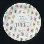 Assiettes En Carton Little Lovebug fête d'anniversaire<br><div class="desc">Les assiettes parfaites pour la fête d'anniversaire de votre petit lovebug avec des coléoptères aquarelles décorés de coeur !</div>