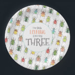 Assiettes En Carton Little Lovebug fête d'anniversaire<br><div class="desc">Les assiettes parfaites pour la fête d'anniversaire de votre petit lovebug avec des coléoptères aquarelles décorés de coeur !</div>