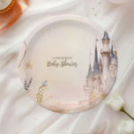Assiettes En Carton Little Princess Fairytale Castle Baby Shower<br><div class="desc">Make your baby shower even more magical with our Once Upon a Time Fairytale Castle Baby Shower Paper Plates. Designed to complement your princess-themed celebration, these plates feature a whimsical fairytale castle adorned with soft pastel hues, sparkling details, and delicate gold accents. The enchanting design brings a sense of wonder...</div>