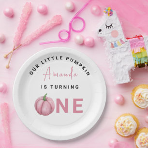 Assiettes En Carton Little Pumpkin première fête d'anniversaire