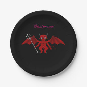 Assiettes En Carton Little Red Devil Thunder_Cove
