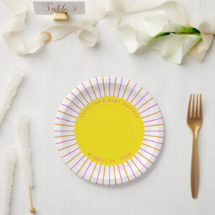 Assiettes En Carton Little Sunshine est sur le chemin Baby shower neut
