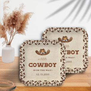 Assiettes En Carton Little Western Cowboy Baby shower