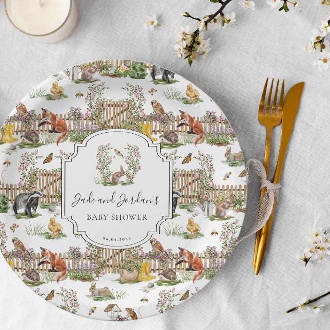 Assiettes En Carton Little Wonders | Baby shower Spring Garden (Créateur téléchargé)