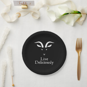 Assiettes En Carton Live Delicieusement Black Phillip