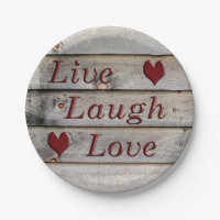 Live Laugh Love sur le côté d'une grange