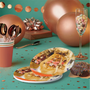 Assiettes En Carton Livraison de Noël de Père Noël