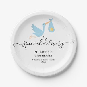 Assiettes En Carton Livraison spéciale Stork Star Sprinkle pour Baby S