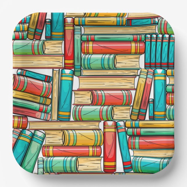 Assiettes En Carton Livres (Recto)