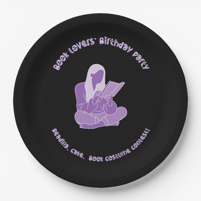 Assiettes En Carton Livres à thème pour les fêtes d'anniversaire (Devant)