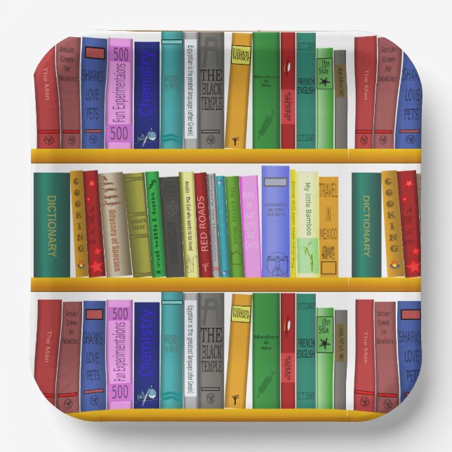 Assiettes En Carton Livres Anniversaire (Recto)