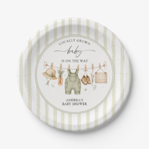 Assiettes En Carton Livres pour bébé vert Fête pour bébé bio locale