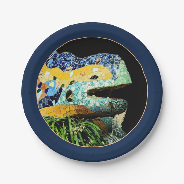 Assiettes En Carton Lizard Barcelona, Catalogne Gaudi - Espagne (Parti (Devant)